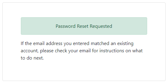 Password Reset Email
